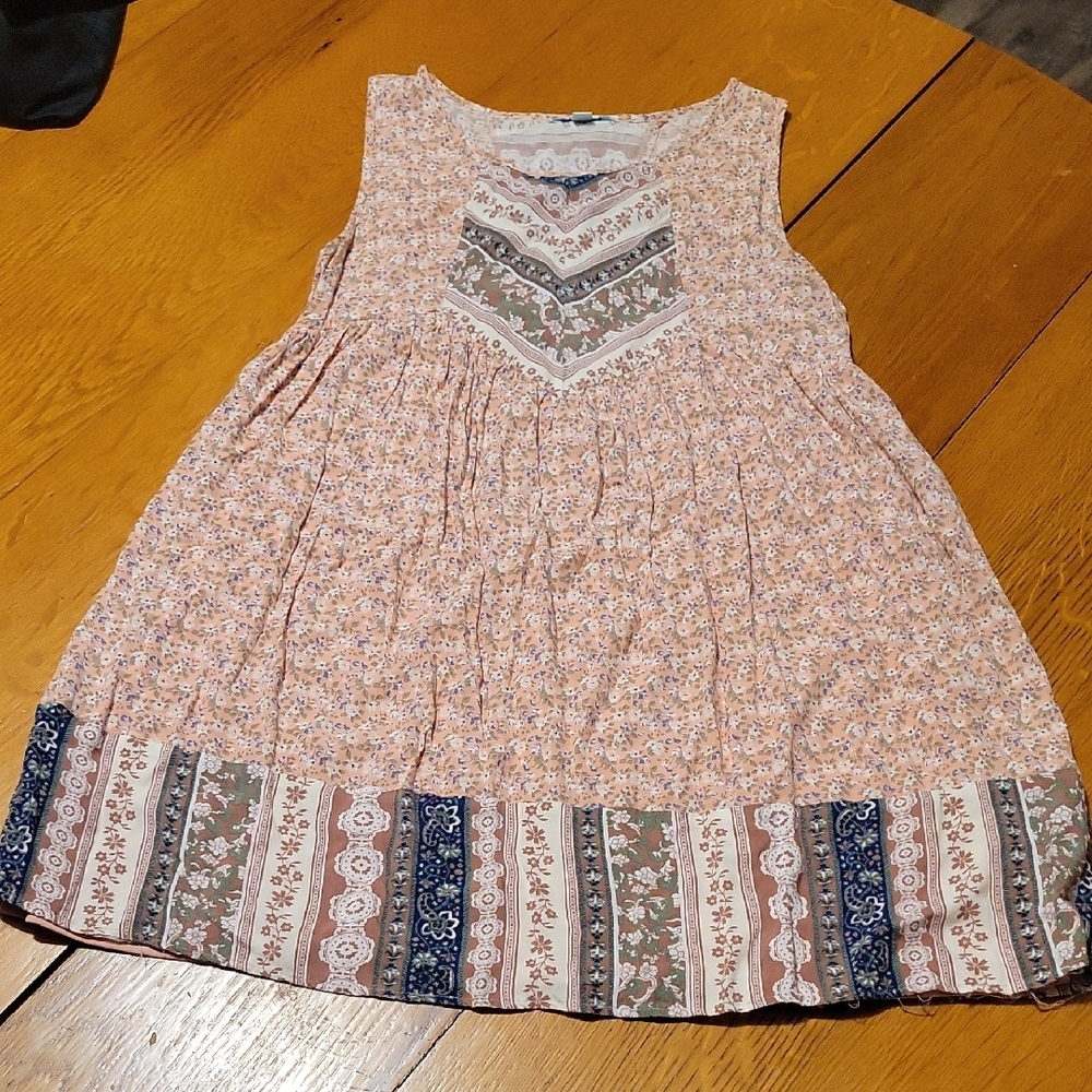 She + Sky Floral Mini Dress - Pink and Blue